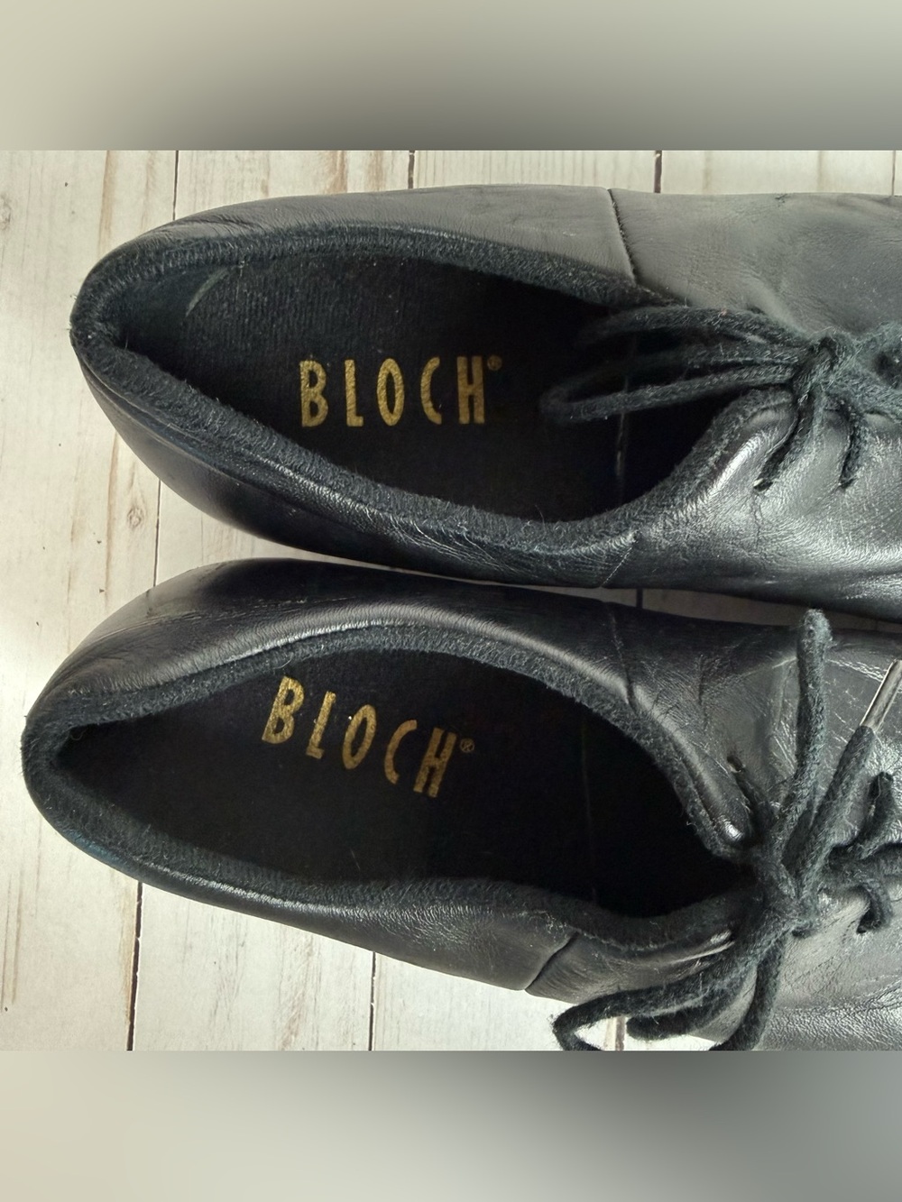 Bloch Black Genuine Leather Tap Shoes Lace Up Women’s Dance - Picture 6 of 8